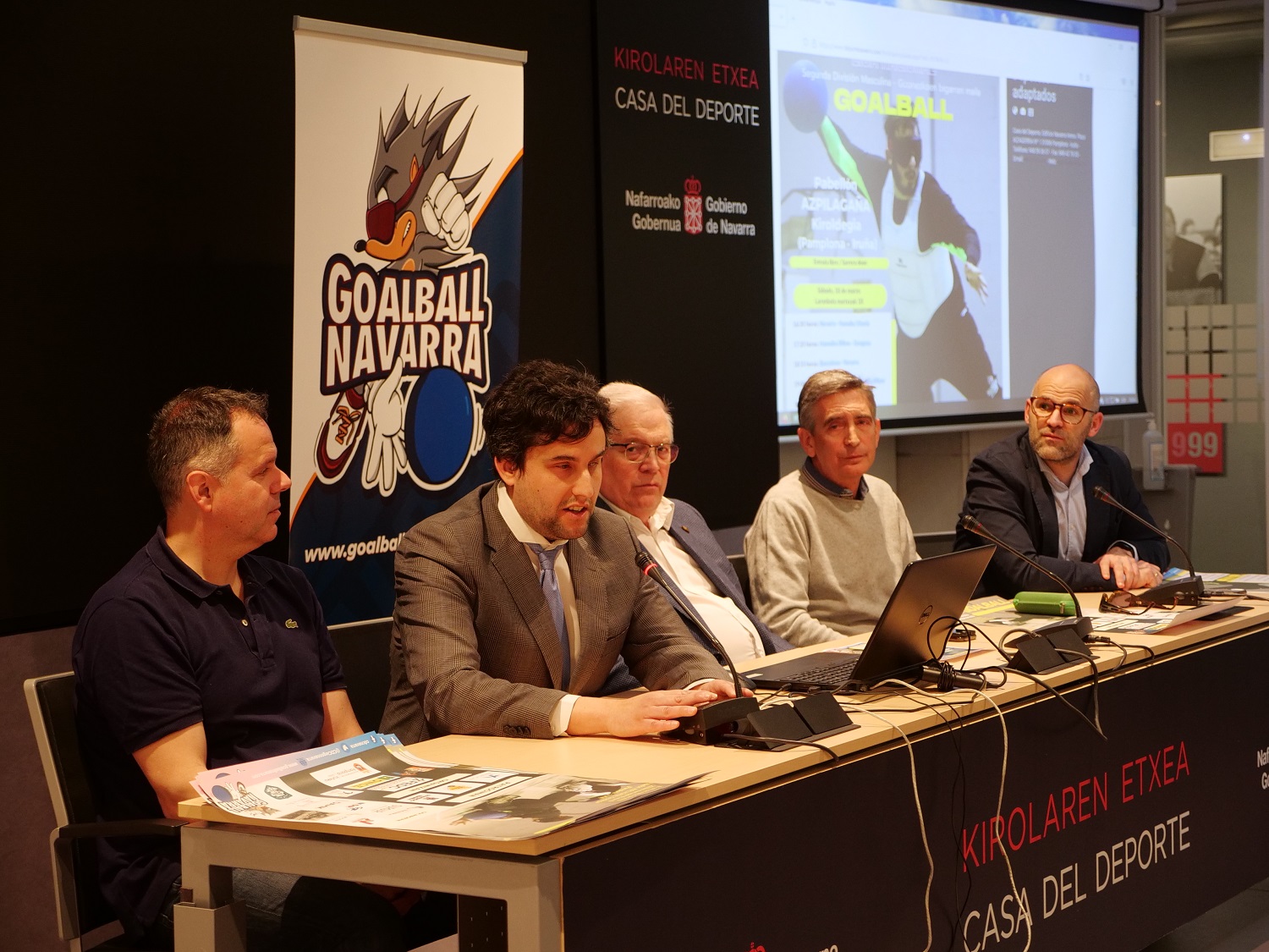 Presentación Jornadas Liga Nacional de Goalball a celebrarse este fin de semana en Azpilagaña